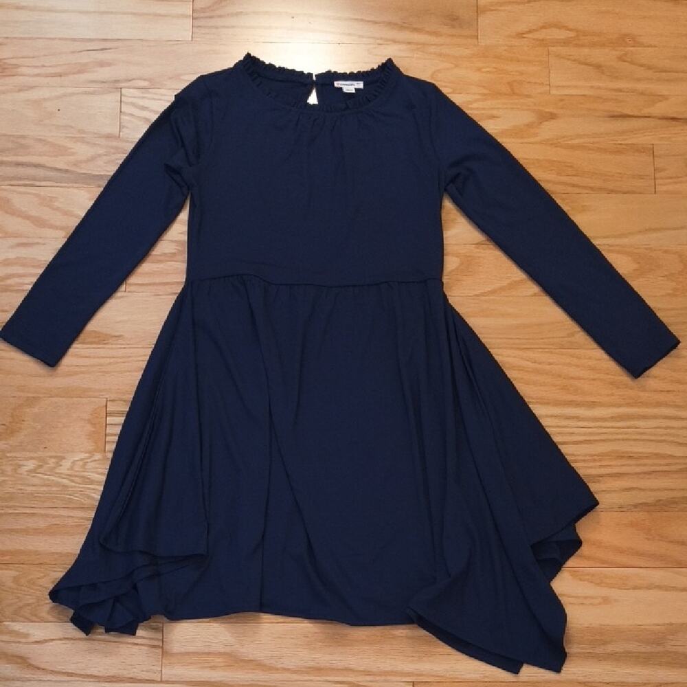Crewcuts, Long Sleeve Navy Handkerchief Dress, Size 10 NWOT